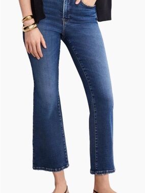 Good American Soft Tech Good Legs Cropped Mini Boot Jeans